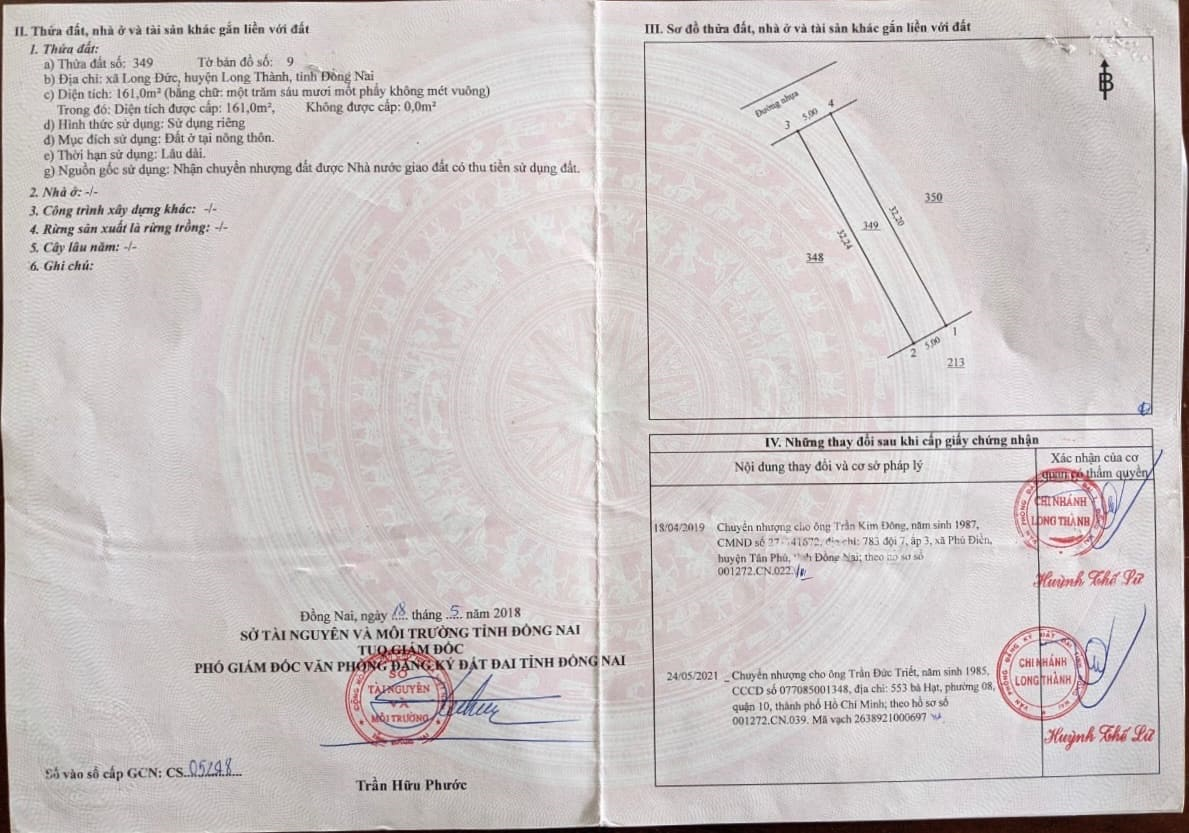 BÁN GẤP ĐẤT THỔ CƯ 100% LONG ĐỨC - LONG THÀNH - ĐỒNG NAI
