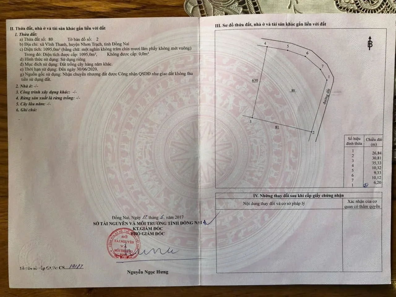 BÁN ĐẤT NỀN VĨNH THẠNH – NHƠN TRẠCH, ĐỒNG NAI